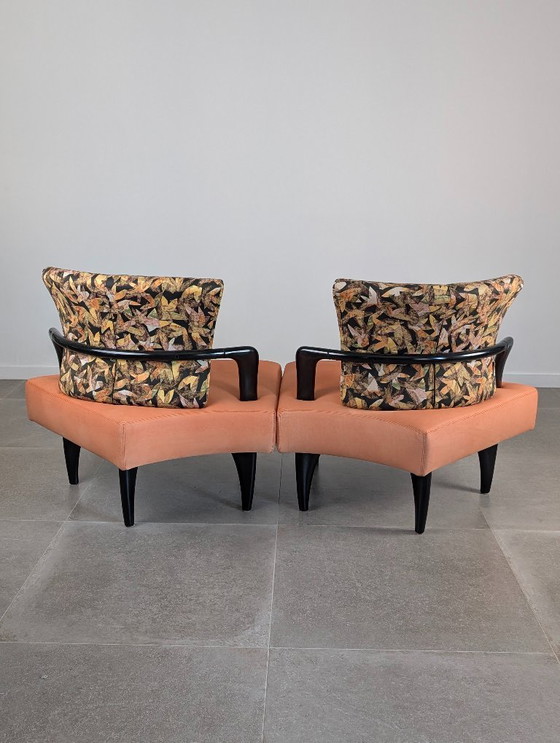 Image 1 of Paar modulaire Esprit loungestoelen van Brunati & Zerbaro, jaren 1980