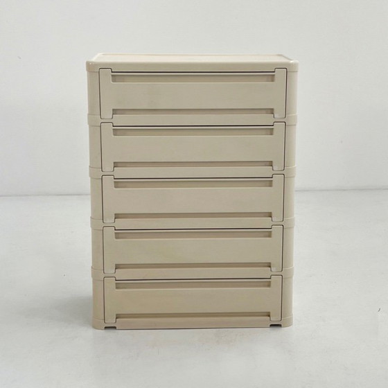 Image 1 of Cassettiera bianca modello 4964 di Olaf Von Bohr per Kartell, anni '70