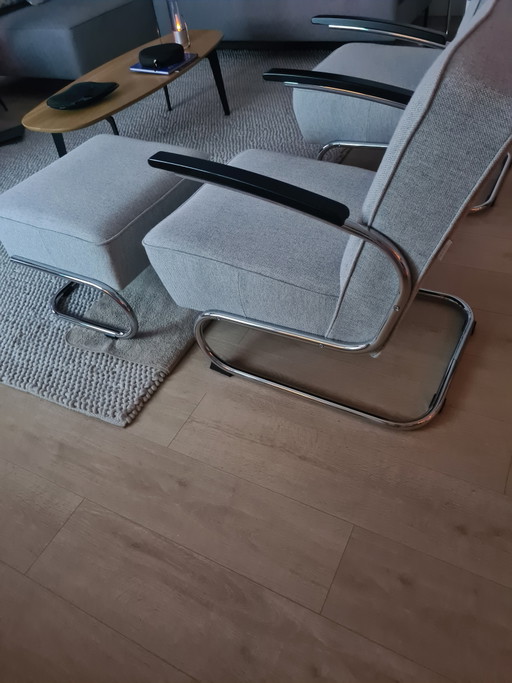 Dykmeijer Sessel. 2-teilig mit 1 Hocker. – fauteuils, Wool (photo 2 of 6)