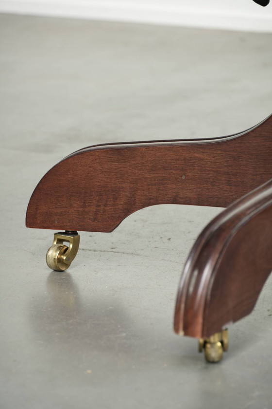 Sedia da ufficio Chesterfield in pelle bovina marrone in lussuoso stile inglese – Sedie da ufficio, Leather (photo 14 of 14)