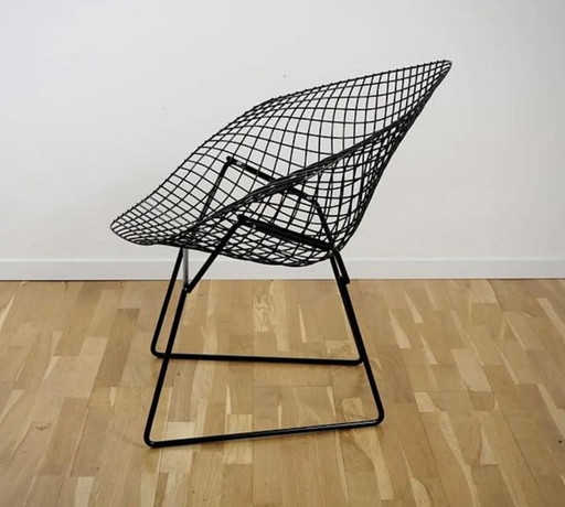 2 frames (zwart) Diamond Chair van Bertoia