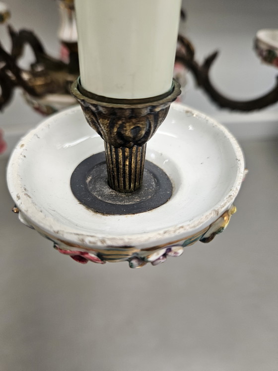 Image 1 of Lámpara de araña italiana Capodimonte