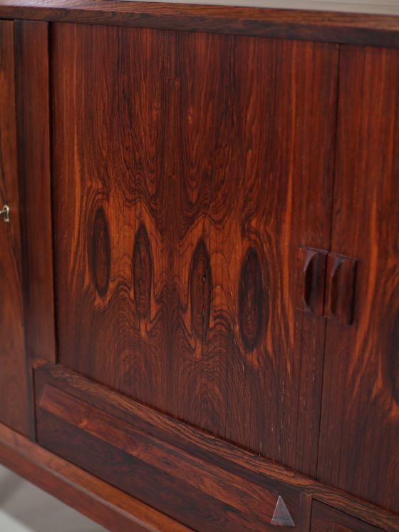 Image 1 of Buffet haut avec bar en bois de rose Buffet danois