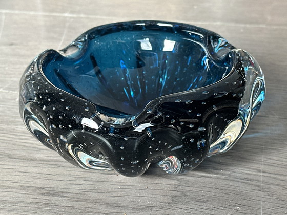 Image 1 of Murano glaçure asbak jaren 50 sommerso bullicante handgemaakt vintage