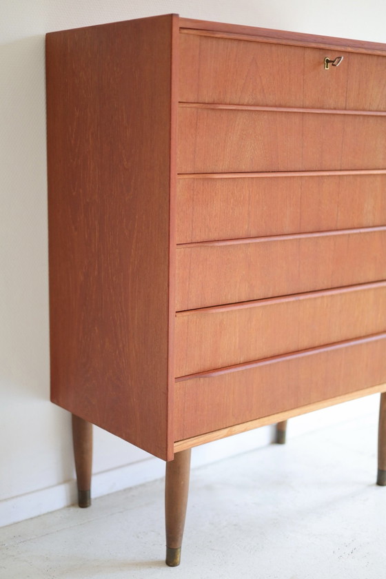 Vintage Swedish Chest of drawers, 1950s/60s – Wood (photo 5 of 7)