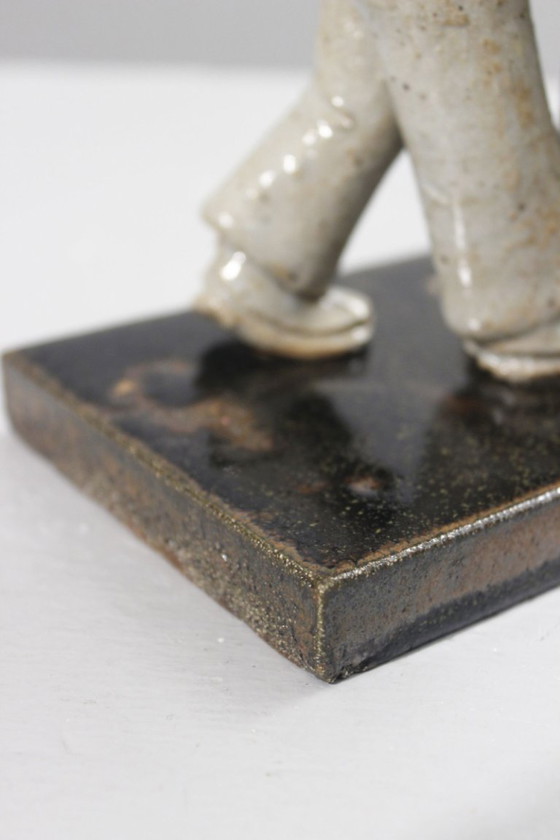 Image 1 of Suzanne Dumoulin in Gouzy - Danspaar, geglazuurd steengoed, aardewerk uit Ariège