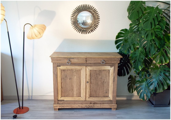 Image 1 of Antique Parisian sideboard, raw light oak