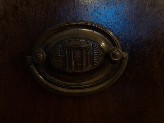 Image 1 of Secreter de madera con 3 cajones, 51x115x105