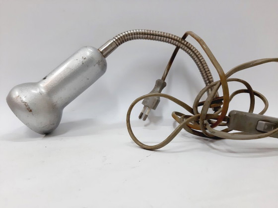 Image 1 of Faro d'epoca in lampada grigia, faretto, lampada tornita, illuminazione industriale