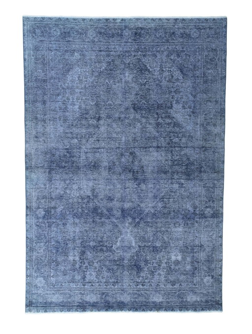 Handgeknoopt Vintage Koninklijk Tapijt 350 x 240 cm - Blauw