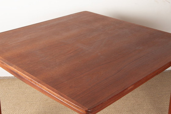 Image 1 of Vierkante en uitschuifbare Deense eettafel, in teakhout, model 592, van Arne Vodder voor Sibast 1960.