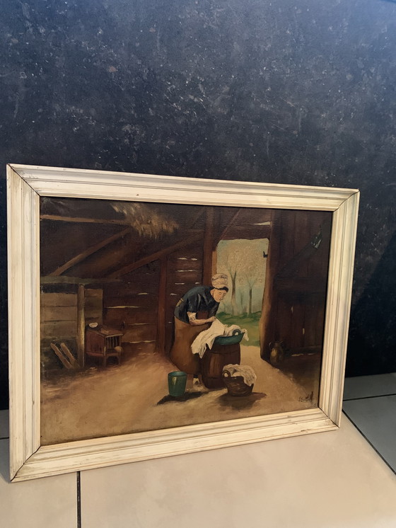 Image 1 of Olieverf schilderij 