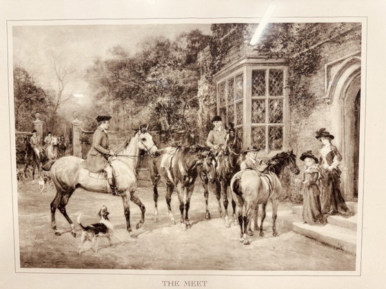 Stampa di una scena di caccia inglese ''The Meet'' – Arte, Vetro, Carta (photo 3 of 5)