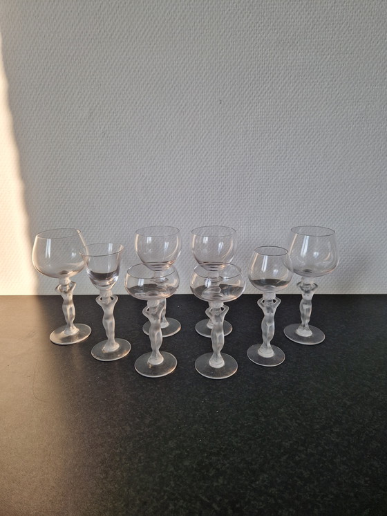 Image 1 of 8x Venus art déco de cristal de Bayel