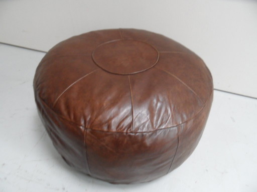 Vintage Leder Pouf
