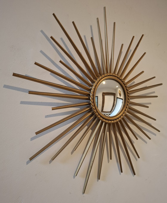 Image 1 of Espejo de sol de 39 cm. ¡Raro! Chaty Vallauris, firmado en 1960.