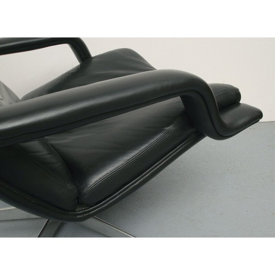 Image 1 of Vintage swivel armchair in leather by Geoffrey Hartcourt for Artifort, Netherlands 1970s