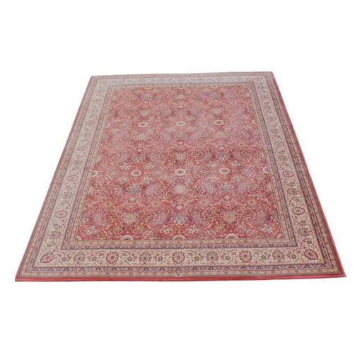 Grand tapis oriental en laine rose/rouge 345x250cm