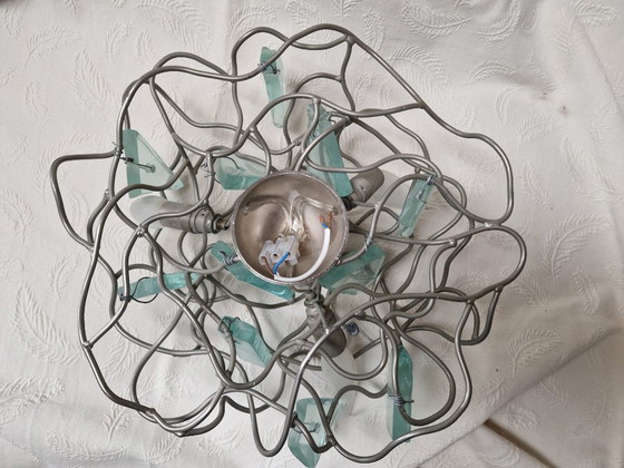 Image 1 of Brand van Egmond Crystal Waters ceiling lamp, diameter 45 cm, in very good condition including original ceiling mount