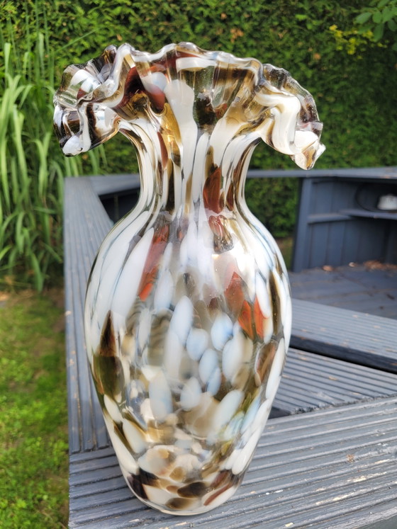 Image 1 of Large hand-blown Murano vase - Vintage - Italy 35 cm