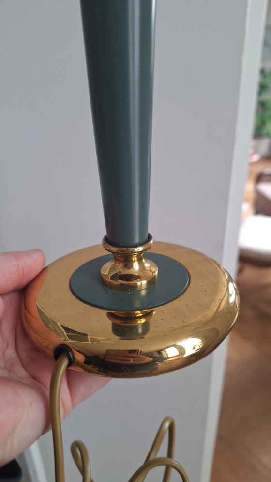 Lampada da tavolo vintage Kullmann / Base lampada / Ottone & Verde / Anni '70/'80 – Lampade da tavolo, Brass (photo 4 of 6)