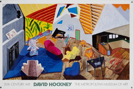 David Hockney The Metropolitan Museum of Art – 1990 – Original Vintage Exhibition Poster by David Hockney – Pop Art – 107x71 cm