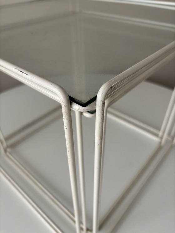 Max Sauze “ Isocele “ tavolini cubo vintage – Vetro, Metallo (photo 3 of 6)