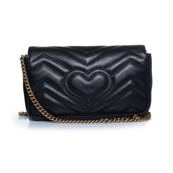 Gucci, Mini Marmont Bag in Black Leather – Crossbody bags, Calfskin (photo 3 of 18)