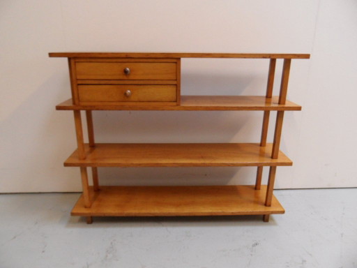 Vintage roomdivider open boekenkast