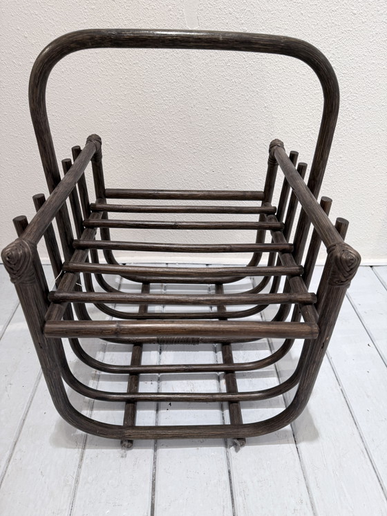Image 1 of Porte-revues en bambou style années 50