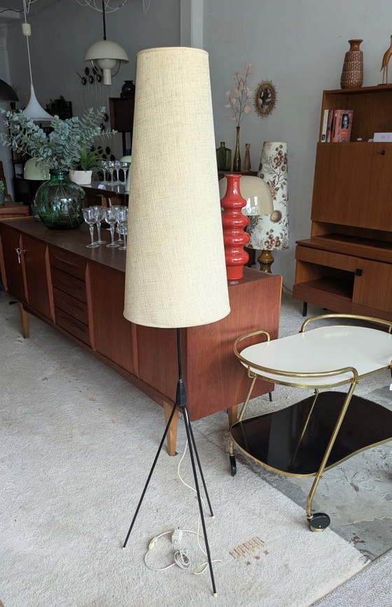 Lampada da terra vintage anni '60-'70 con treppiede – Lampade da terra, Iron, Canvas (photo 6 of 6)