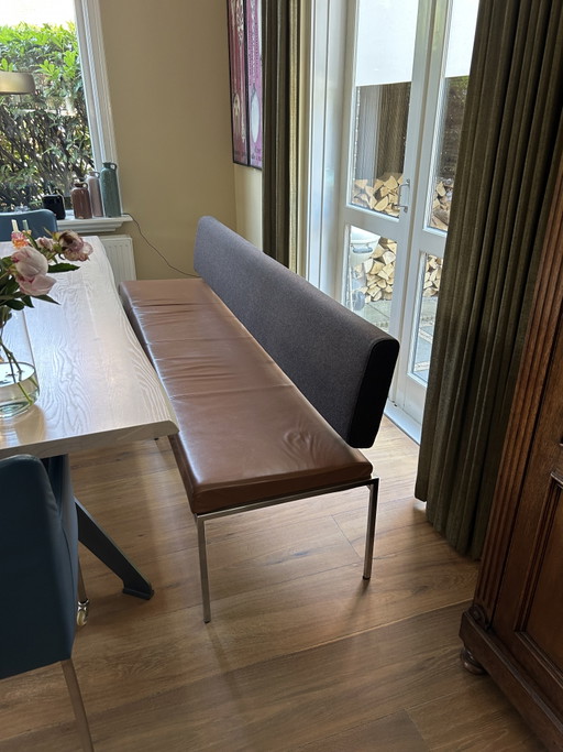 Banco de comedor Harvink – 3 5 zitsbanken, Leather, Wool