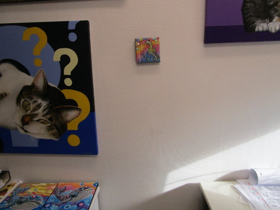 Image 1 of Unique Painting of a Seahorse (Hand-painted)