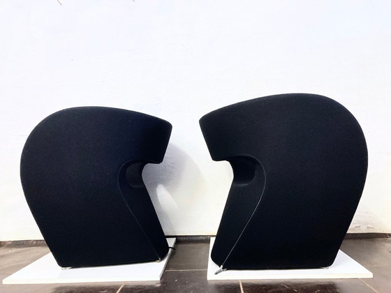 Image 1 of 2 Victoria & Albert armchairs in black, designed by Ron Arad for Moroso