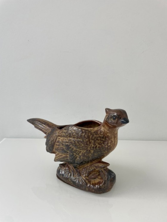 Image 1 of Pot de fleurs vintage figuratif en forme de faisan