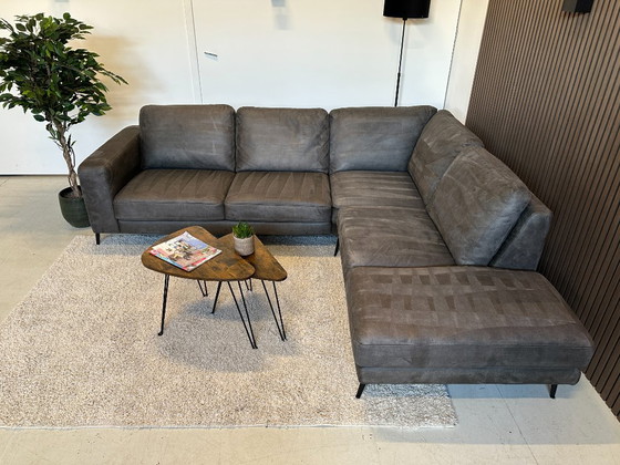 Image 1 of Divano angolare in ecopelle color antracite 260x220 cm