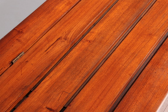 Image 1 of Vintage Wooden Bench with Storage Italiaans 1960