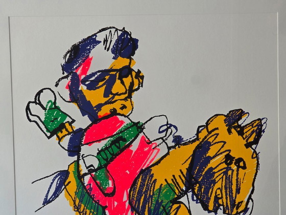 Image 1 of Herman Brood - Man with Horse - 27/200 - Hand-signed