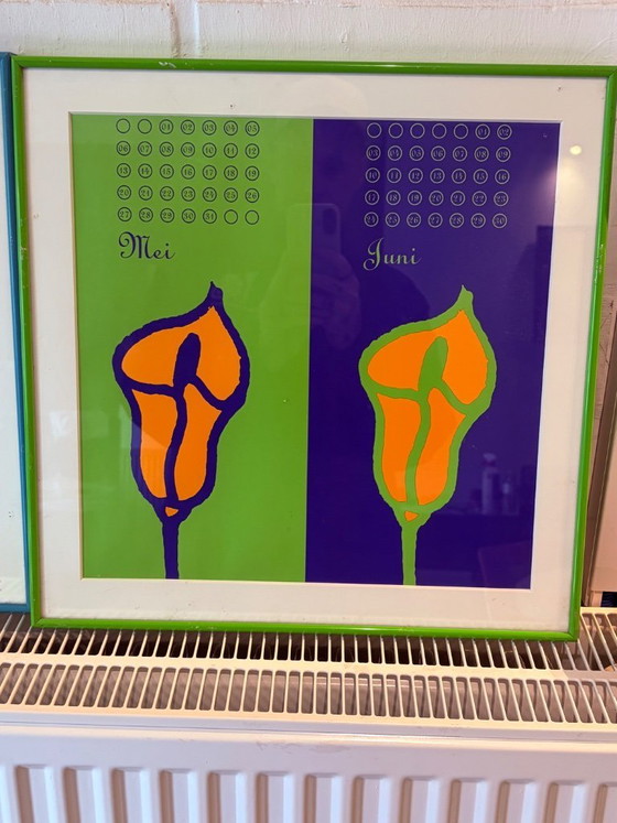 Image 1 of Set of 4 Corneille (CoBrA) art prints – Professionally framed by Schleiper