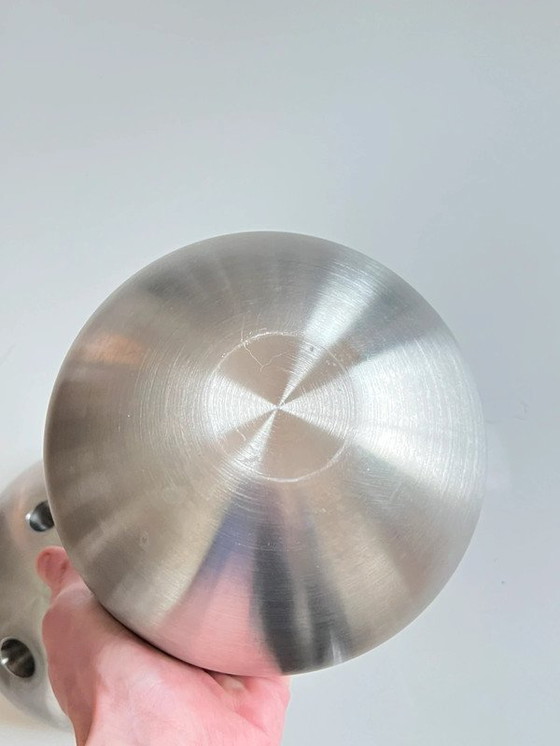 Image 1 of Vintage Ice Bucket Bowling Ball Chrome - 70's