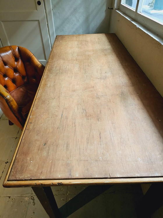 French farmhouse table or as a desk, long table of 2 meters! – Dining tables, Metal, Wood (photo 4 of 10)