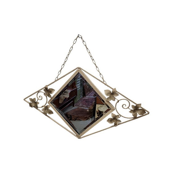 Image 1 of Miroir en métal de style Art déco français, vers 1930