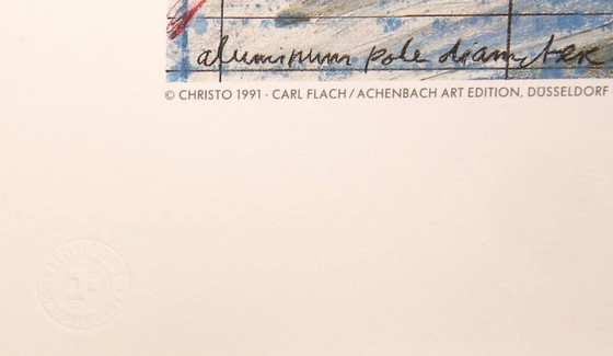 Image 1 of Christo: "The Umbrellas (blue) - Japan/USA 1991".