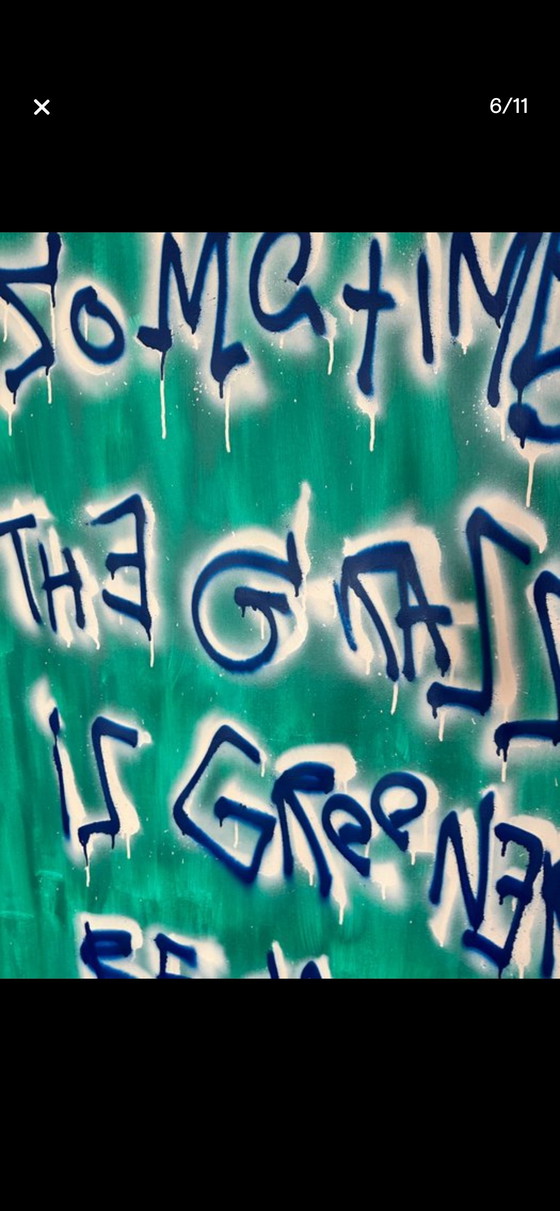 Image 1 of Timo Wedell – Fake Grass – XXL – Original Work (94 x 165 cm) (Including certificate of authenticity)