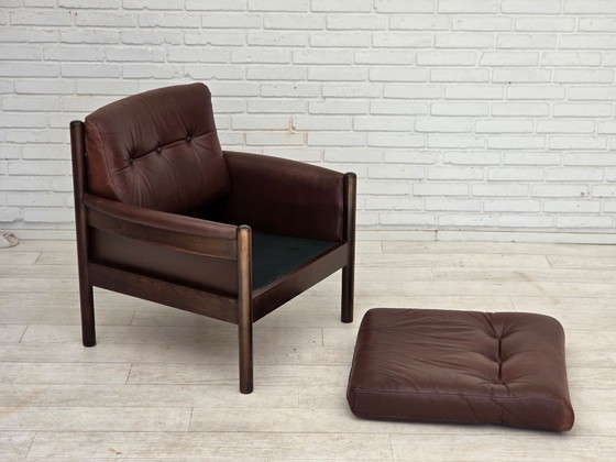 1970er Jahre, skandinavischer Sessel, Möbelleder, Buchenholz – Wood (photo 18 of 18)