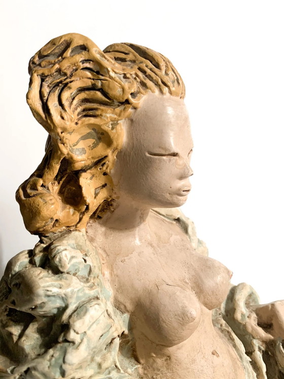 Sculptures Céramique Futuriste Dame des Années 1930 (photo 4 of 14)