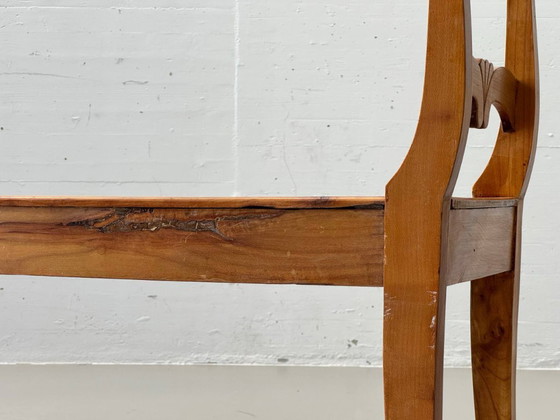 Image 1 of Biedermeier-style cherrywood bench, 1930s