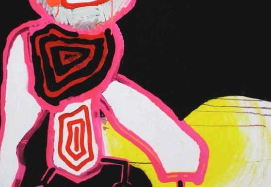 Image 1 of En route pour Miami – Tirage giclée en édition limitée signé à la main par Paul Kostabi | Art néo-expressionniste contemporain