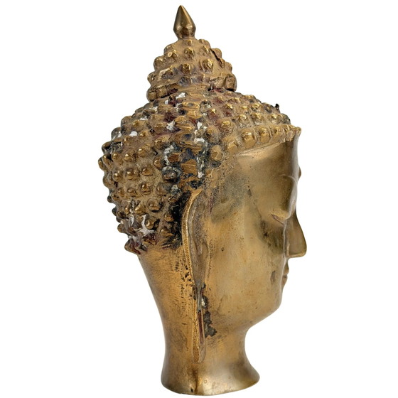 Cabeza de Buda de Bronce al Estilo Nepalí-Himalayo Inspirado – Esculturas, Bronze (photo 3 of 9)