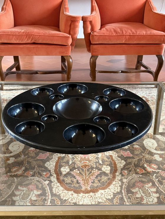 Image 1 of Mod. de l'ère spatiale Centre de table noir "Something Else", Mario et Marcello Mariotti pour ASEA, Italie, 1970